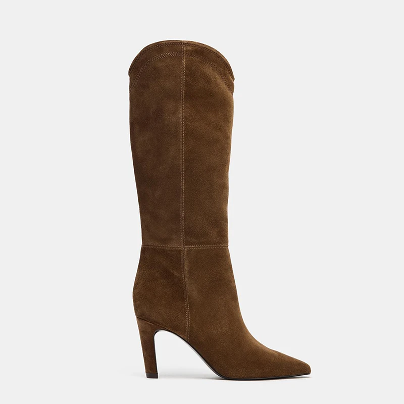 Fall Winter V-Neck High Heel Knight Boots Pointed Toe Large Barrel Wrap High Tube Boots Knee-High Thick Heel Long Boots
Fall Winter V-Neck High Heel Knight Boots Pointed Toe Large Barrel Wrap High Tube Boots Knee-High Thick Heel Long Boots