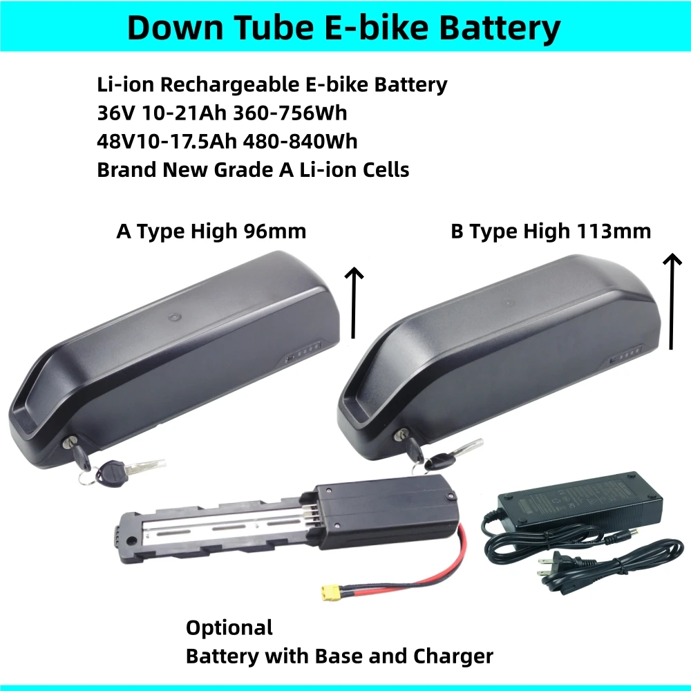Li-ion E-bike Battery 36V 10Ah 13Ah 14.5Ah 16Ah 17.5Ah 20Ah 48V 10Ah 14Ah 17.5Ah Down Tube Reention Polly E-bike Battery
Li-ion E-bike Battery 36V 10Ah 13Ah 14.5Ah 16Ah 17.5Ah 20Ah 48V 10Ah 14Ah 17.5Ah Down Tube Reention Polly E-bike Battery