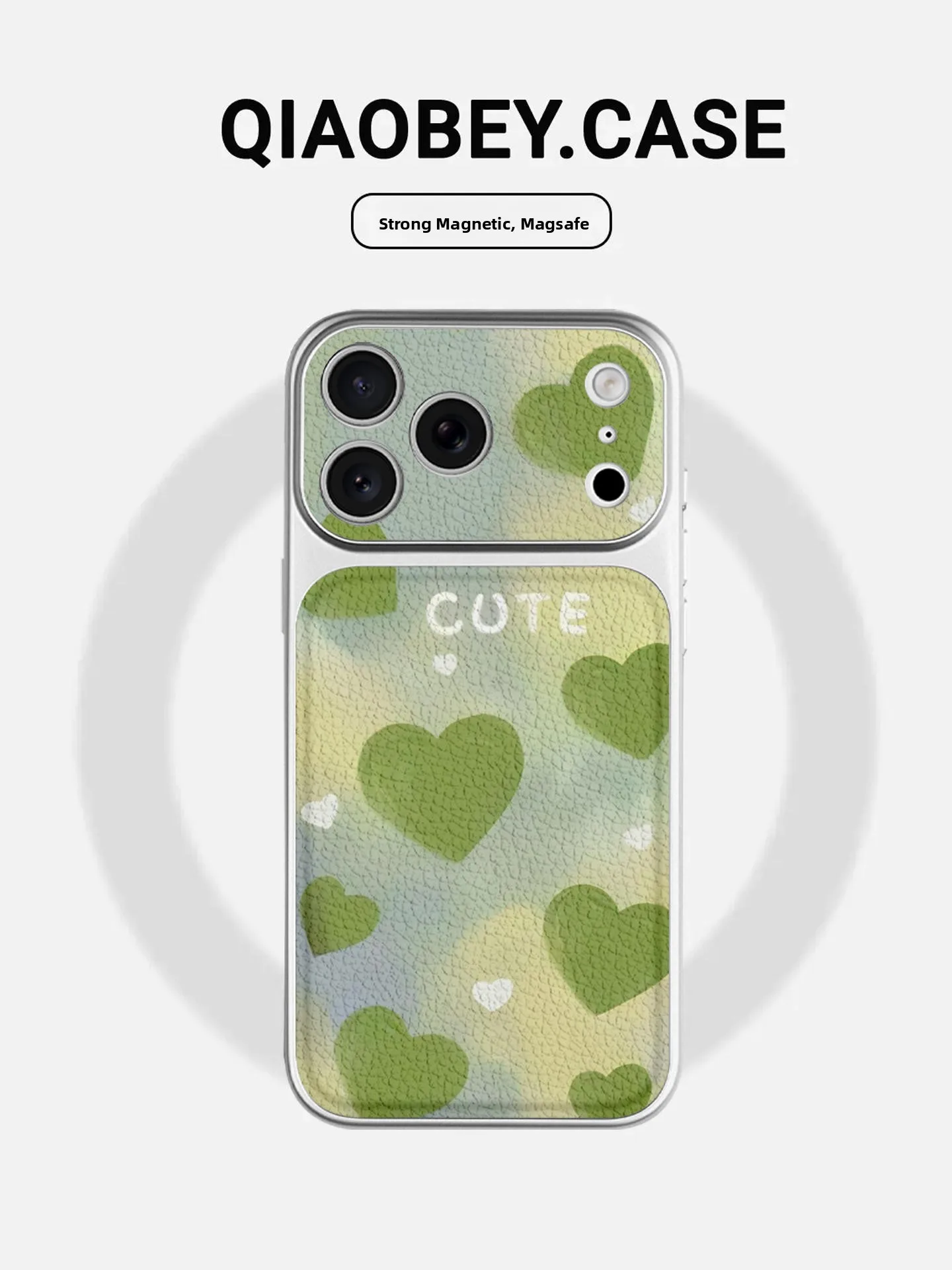 Green Heart Shaped iPhone 17 Case Cute Cartoon Protective Cover Full Protection for Women Quick Change 17 Large View
Green Heart Shaped iPhone 17 Case Cute Cartoon Protective Cover Full Protection for Women Quick Change 17 Large View