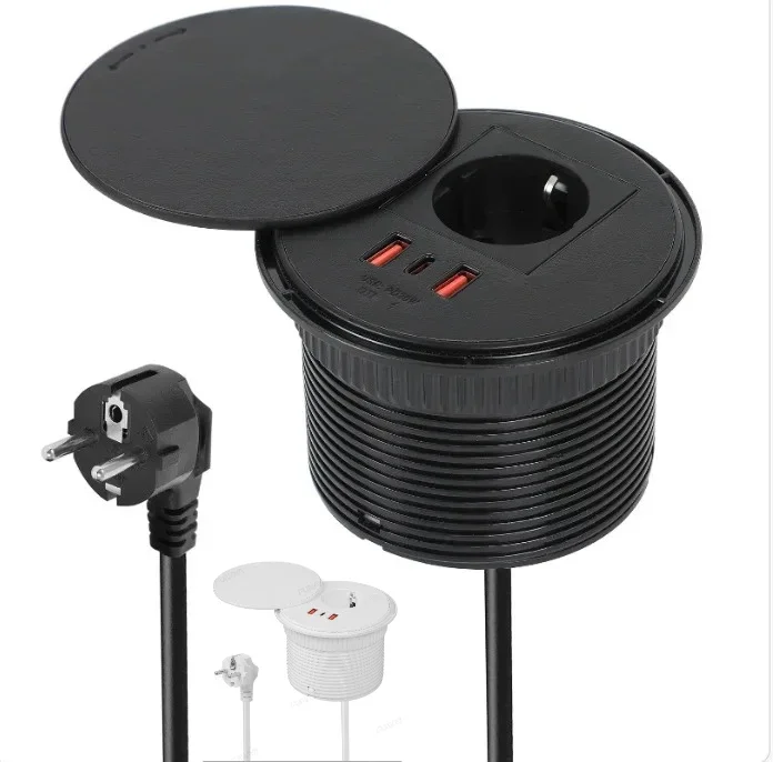 FUNAYA Embedded Circular Desktop Socket EU SG UK Plug with USB TYPE-C Charging Built-in Desk Countertop Table Extension Outlets
FUNAYA Embedded Circular Desktop Socket EU SG UK Plug with USB TYPE-C Charging Built-in Desk Countertop Table Extension Outlets