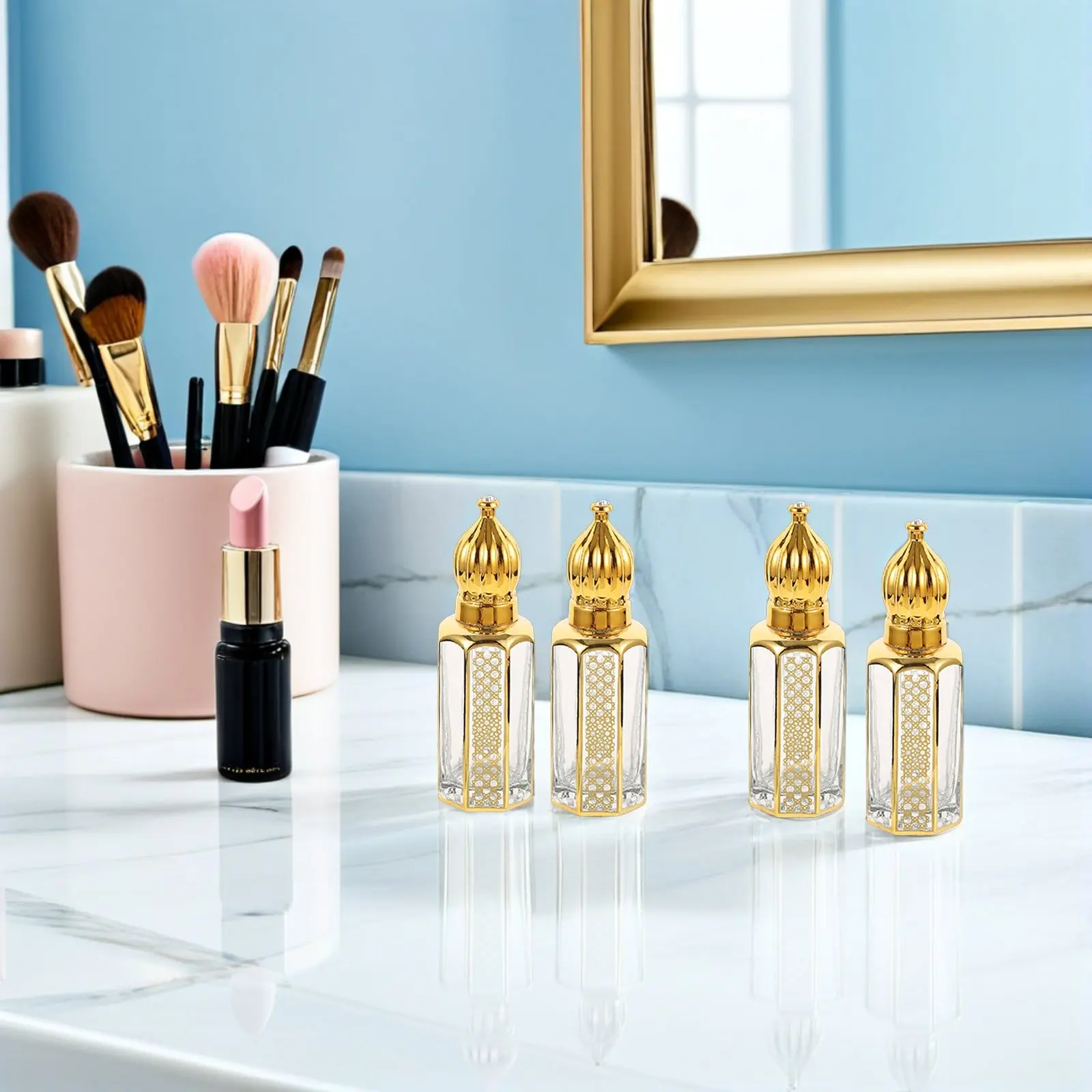 4Pcs Mini Essential Oil Roller Bottles Transparent Glass Refillable Containers for Portable Aromatherapy At Home Office Or
4Pcs Mini Essential Oil Roller Bottles Transparent Glass Refillable Containers for Portable Aromatherapy At Home Office Or