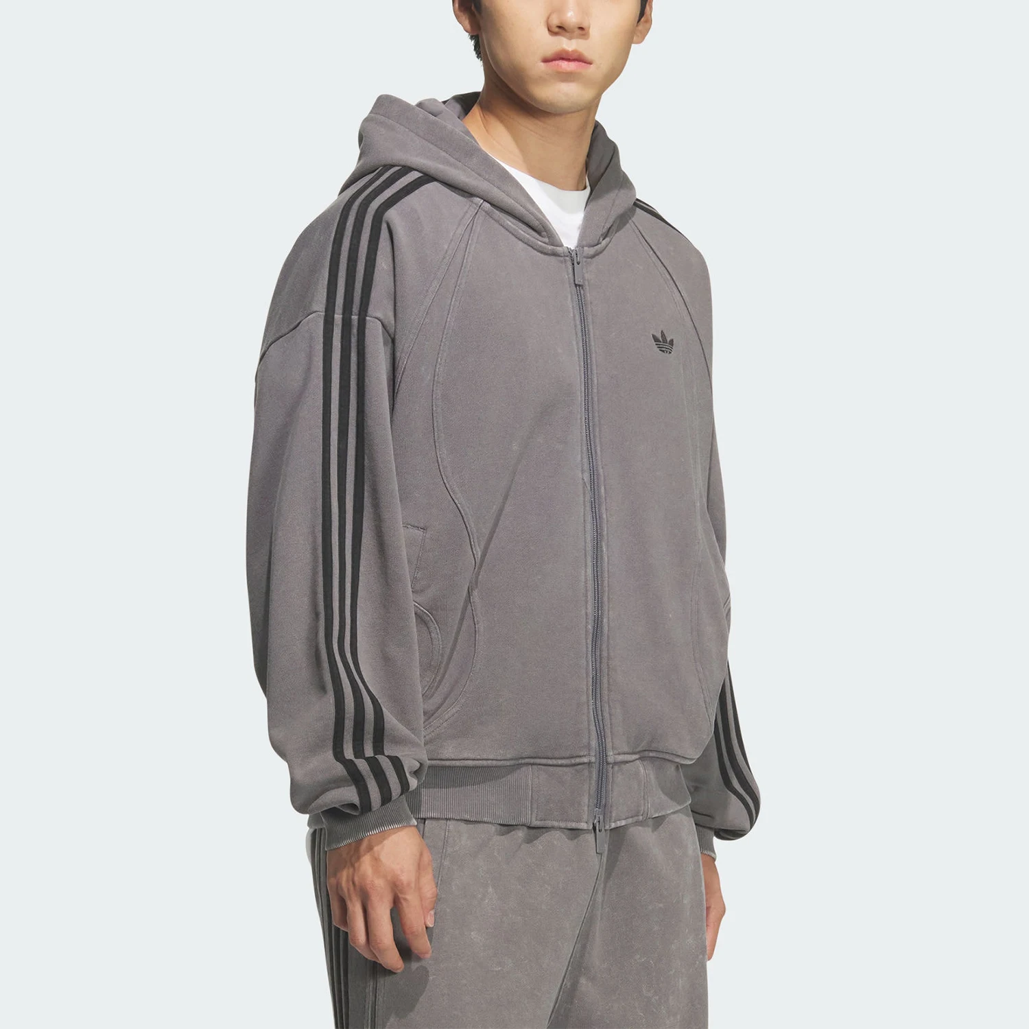 Adidas genuine clover men's and women's casual looped fabric striped jacket KQ5525
Adidas genuine clover men's and women's casual looped fabric striped jacket KQ5525