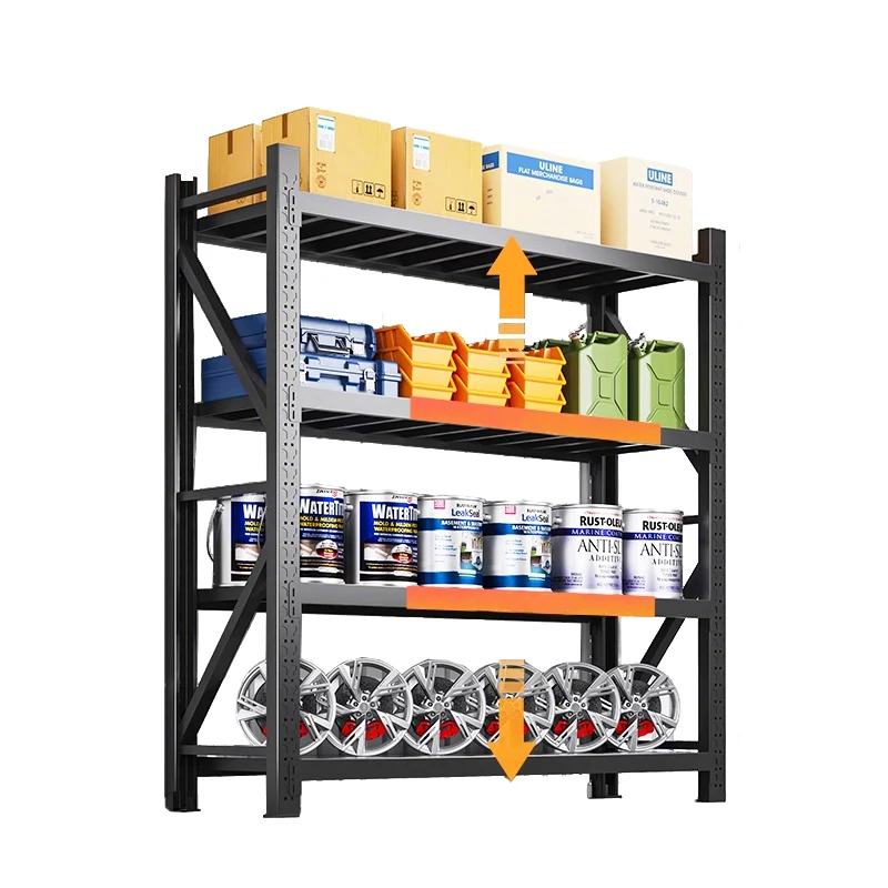 Промышленные стеллажи Регулируемая цветная 4-слойная складская стойка для хранения
Промышленные стеллажи Регулируемая цветная 4-слойная складская стойка для хранения