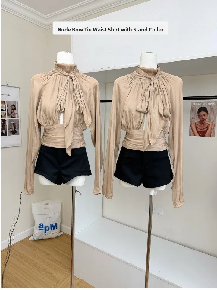 Spring 2026 Women's Belted Sa irt ort Slim Fit Long Sve Stand Collar Versatile Sle Casual Wear Comfortable Fabric
Spring 2026 Women's Belted Sa irt ort Slim Fit Long Sve Stand Collar Versatile Sle Casual Wear Comfortable Fabric