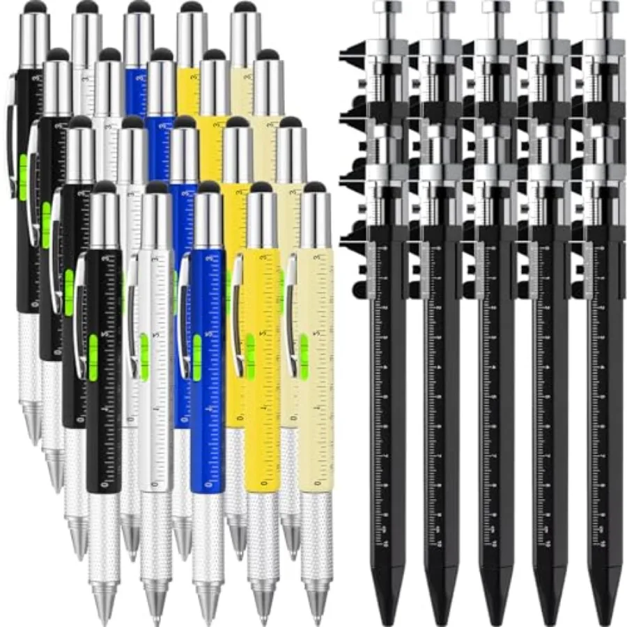 40 Pcs Tool Pen Gifts for Fathers Day 6 in 1 Multi-tool Pens with Level Gauge Stylus Vernier Caliper Multi Tool Pens Bulk Gifts
40 Pcs Tool Pen Gifts for Fathers Day 6 in 1 Multi-tool Pens with Level Gauge Stylus Vernier Caliper Multi Tool Pens Bulk Gifts