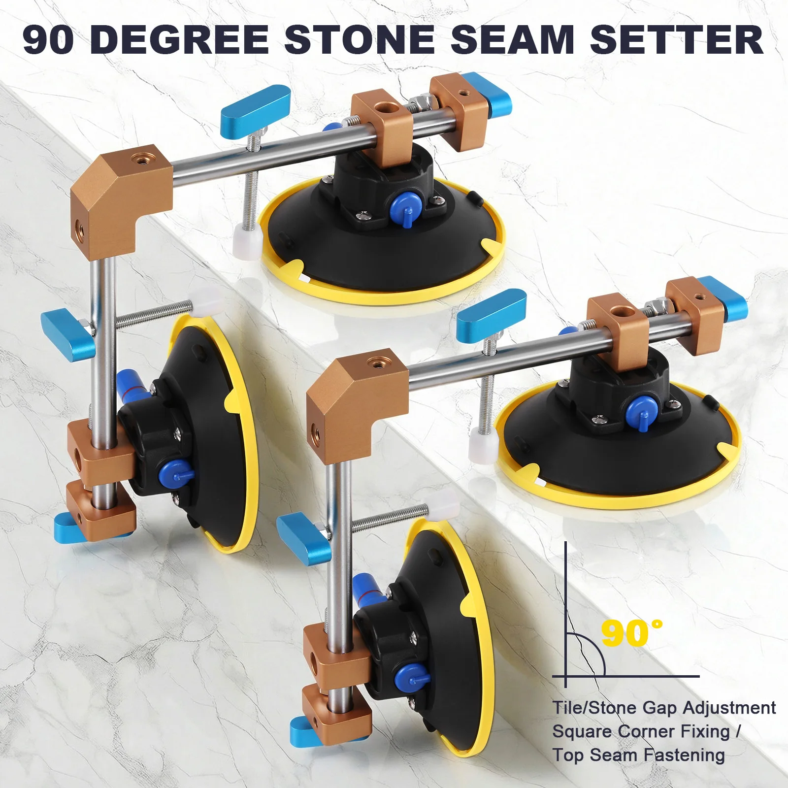 2 Pack 90 Degree Seamless Lifting Clamps Tools with Suction Cup Countertop Granite Tile Installation Tool for Joining & Leveling
2 Pack 90 Degree Seamless Lifting Clamps Tools with Suction Cup Countertop Granite Tile Installation Tool for Joining & Leveling