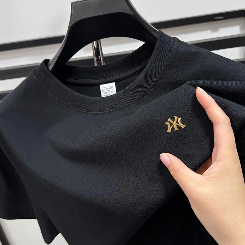 Men's 100Pure Cotton T-shirt Summer New Fashion Letter Embroidery Roun Neck Short Sleeve Trendy Casual Breathable Men's clothing
Men's 100Pure Cotton T-shirt Summer New Fashion Letter Embroidery Roun Neck Short Sleeve Trendy Casual Breathable Men's clothing