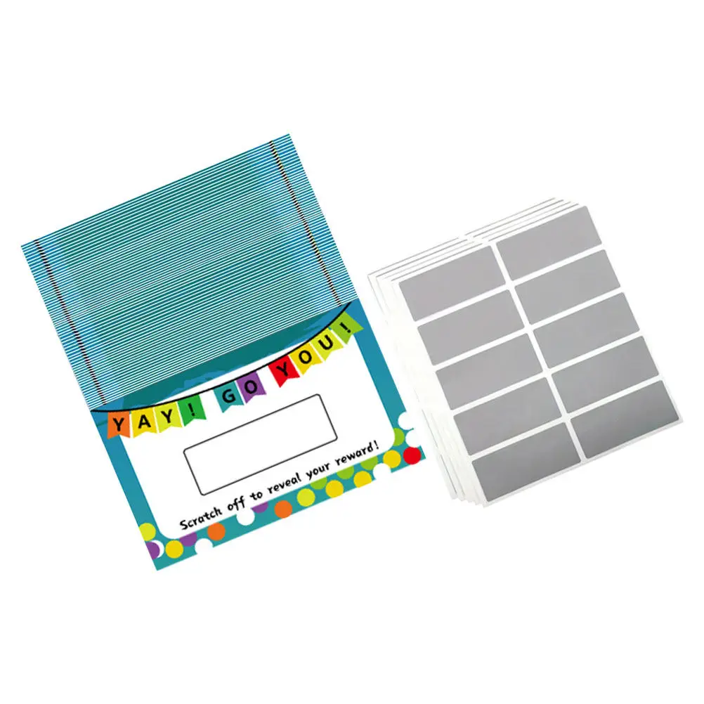 50 Sheets Scratch Off Cards for Kids Blank Design Scratch Card Craft Projects Classroom Tickets for Students Office
50 Sheets Scratch Off Cards for Kids Blank Design Scratch Card Craft Projects Classroom Tickets for Students Office