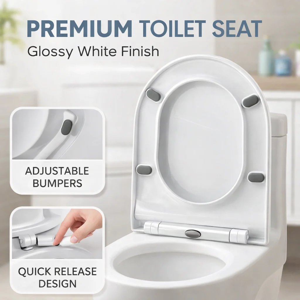 Сменная крышка для унитаза на каждый день, прочное пластиковое сиденье для унитаза, простая установка для домашней ванной комнаты
Сменная крышка для унитаза на каждый день, прочное пластиковое сиденье для унитаза, простая установка для домашней ванной комнаты