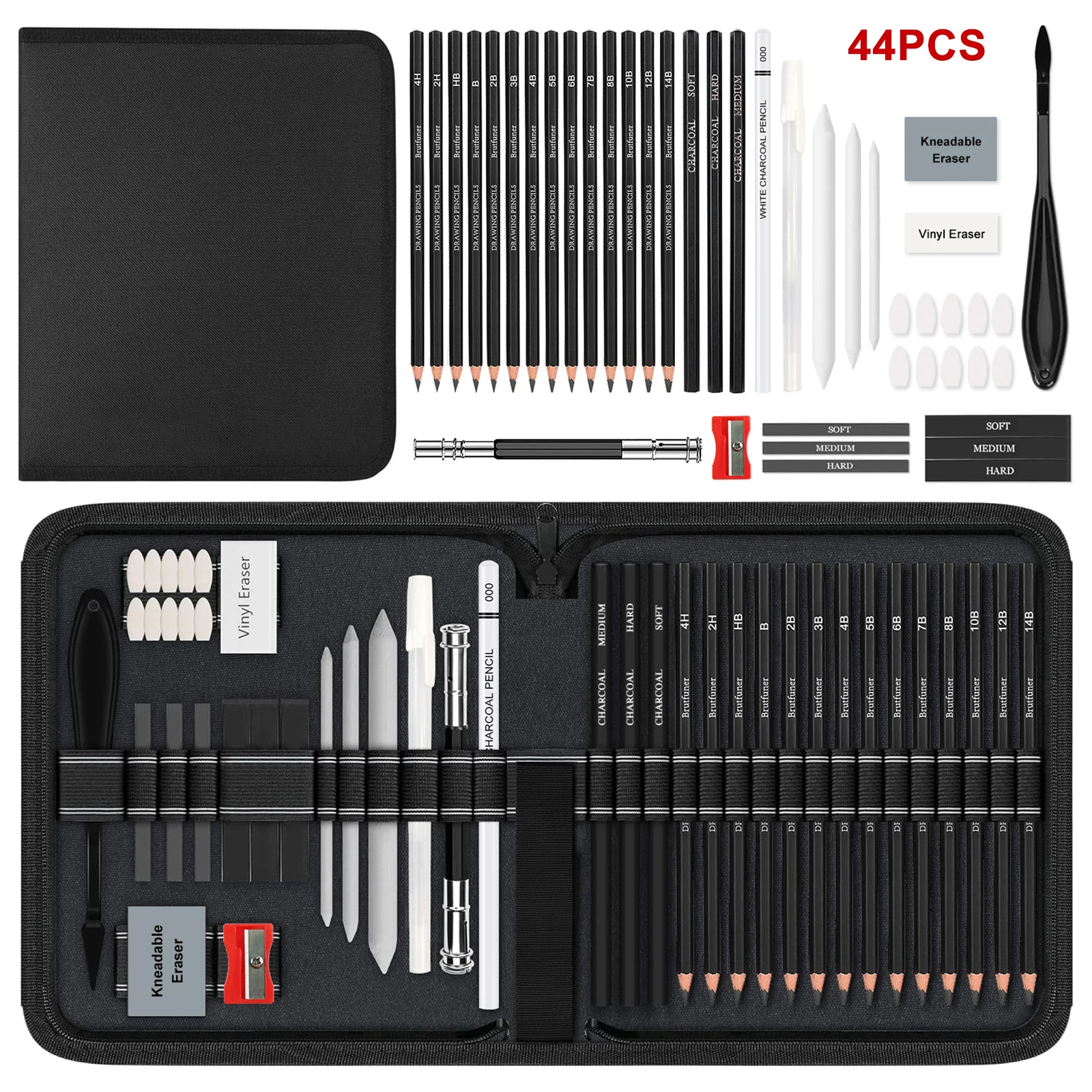 18/29/44pcs Sketch Set, Graphite and Charcoal, Professional Art Painting Kit for Artists, Adults, Ideal for Shading
18/29/44pcs Sketch Set, Graphite and Charcoal, Professional Art Painting Kit for Artists, Adults, Ideal for Shading