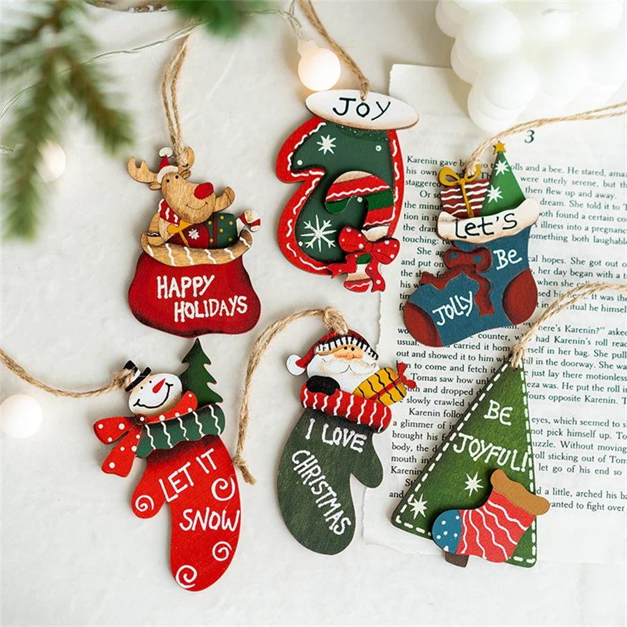 New Christmas Decoration Set Wooden Small Card Christmas Tree Decoration Hangings New Year Decorations
New Christmas Decoration Set Wooden Small Card Christmas Tree Decoration Hangings New Year Decorations