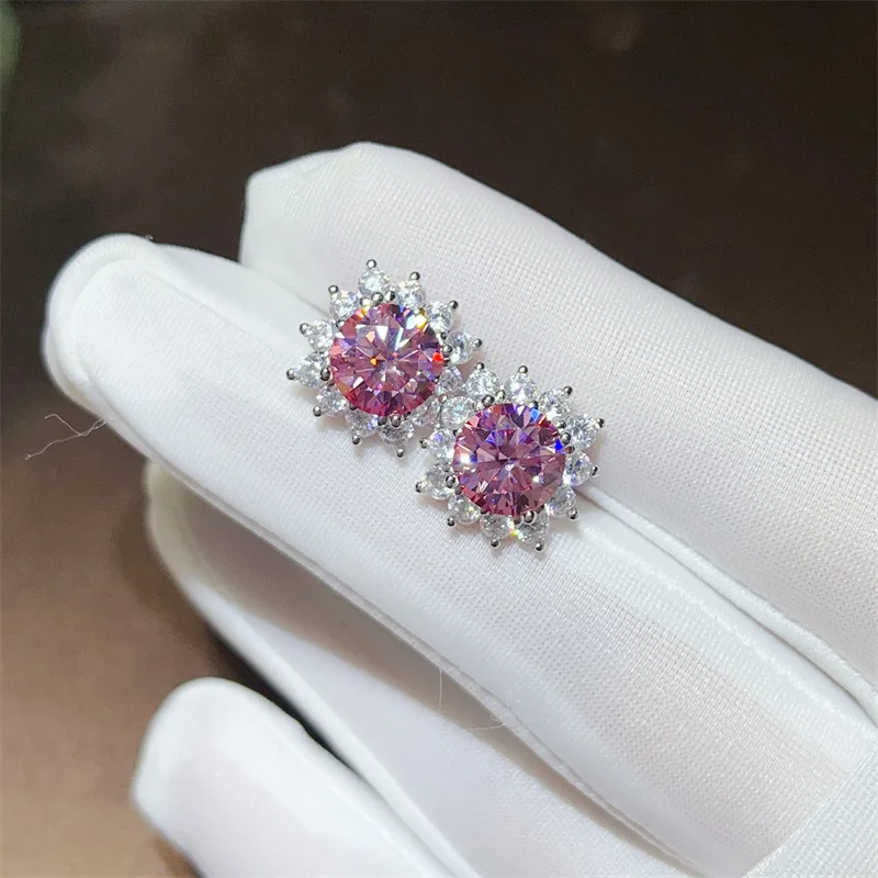 Luxury Platinum Solid Platinum PT950 Women's Earrings Diamond 4-carat Pink Earrings Gift
Luxury Platinum Solid Platinum PT950 Women's Earrings Diamond 4-carat Pink Earrings Gift