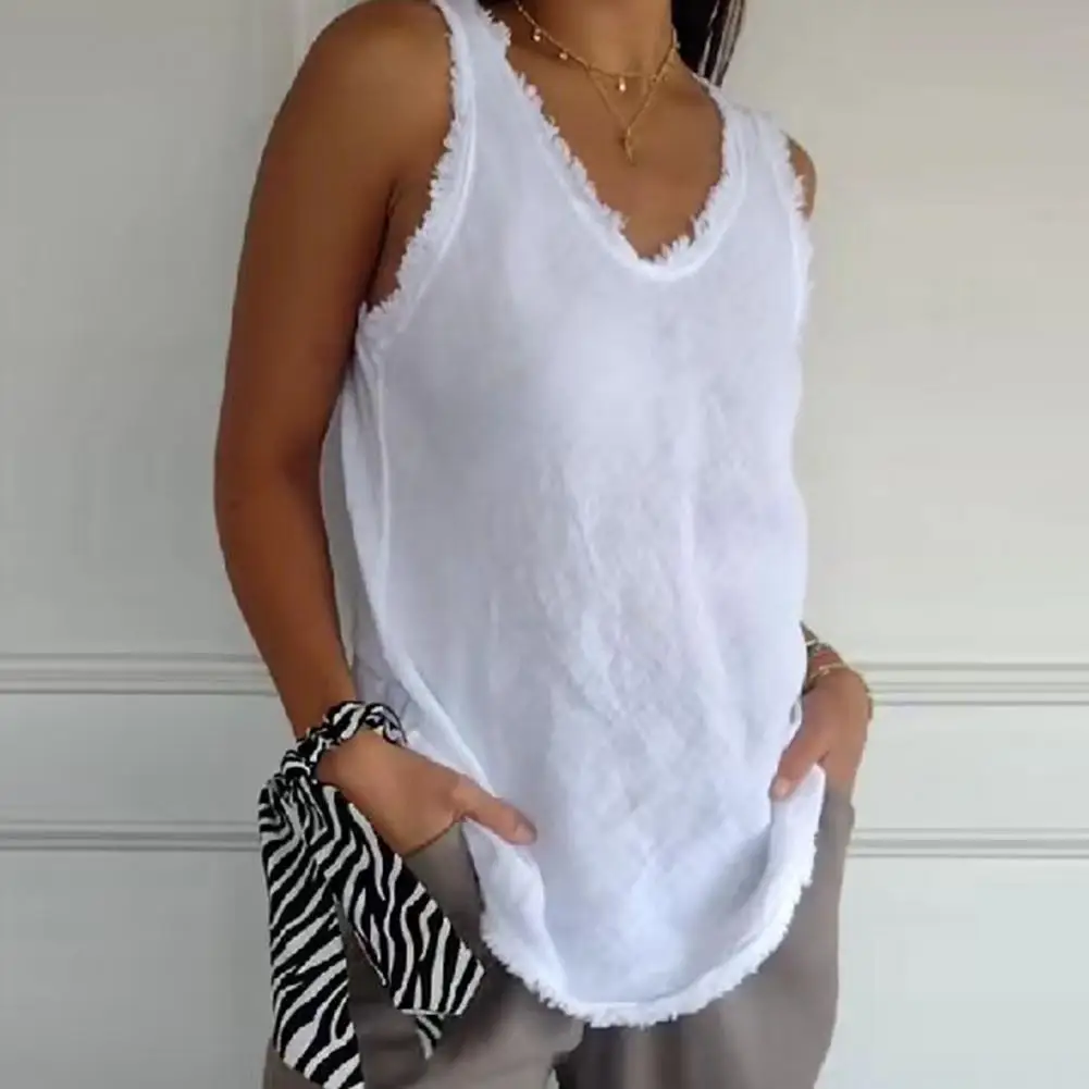 Women Summer Vest Loose Fit O-Neck Sleeveless Tank Tops Solid Color Tassel Splicing Pullover Tops Streetwear Women's Clothing
Women Summer Vest Loose Fit O-Neck Sleeveless Tank Tops Solid Color Tassel Splicing Pullover Tops Streetwear Women's Clothing