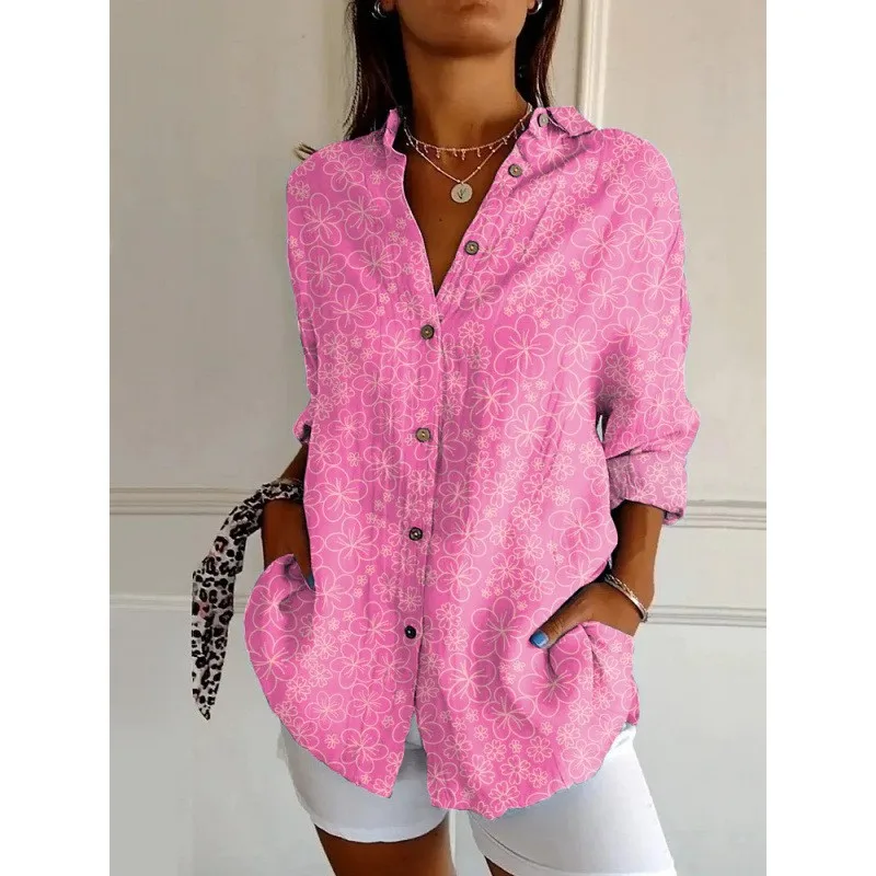 Pink Off Shoulder Blouse Floral Print Loose Fit Blouses Green Button Front Shirt Beige V Neck Long Sleeve Casual Oversized Top
Pink Off Shoulder Blouse Floral Print Loose Fit Blouses Green Button Front Shirt Beige V Neck Long Sleeve Casual Oversized Top