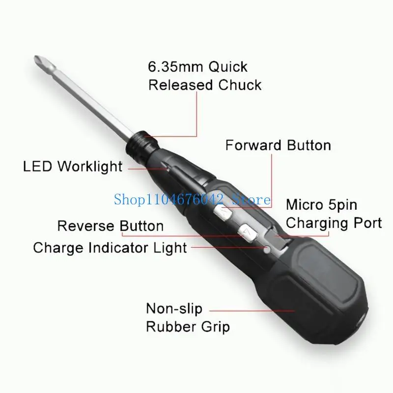 652F Cordless Screwdriver 3.6V Electric Screwdriver Rechargeable for Household DIY
652F Cordless Screwdriver 3.6V Electric Screwdriver Rechargeable for Household DIY