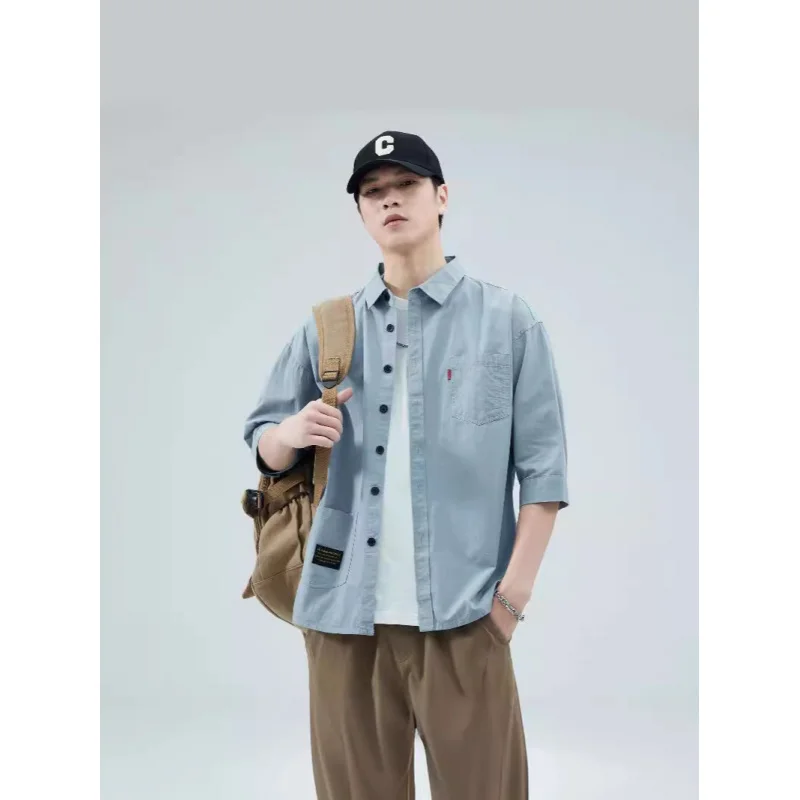 GIOIOMen's Shirt, новинка весны 20225, свободная хлопковая куртка-рубашка с длинными рукавами, модная мужская одежда
GIOIOMen's Shirt, новинка весны 20225, свободная хлопковая куртка-рубашка с длинными рукавами, модная мужская одежда