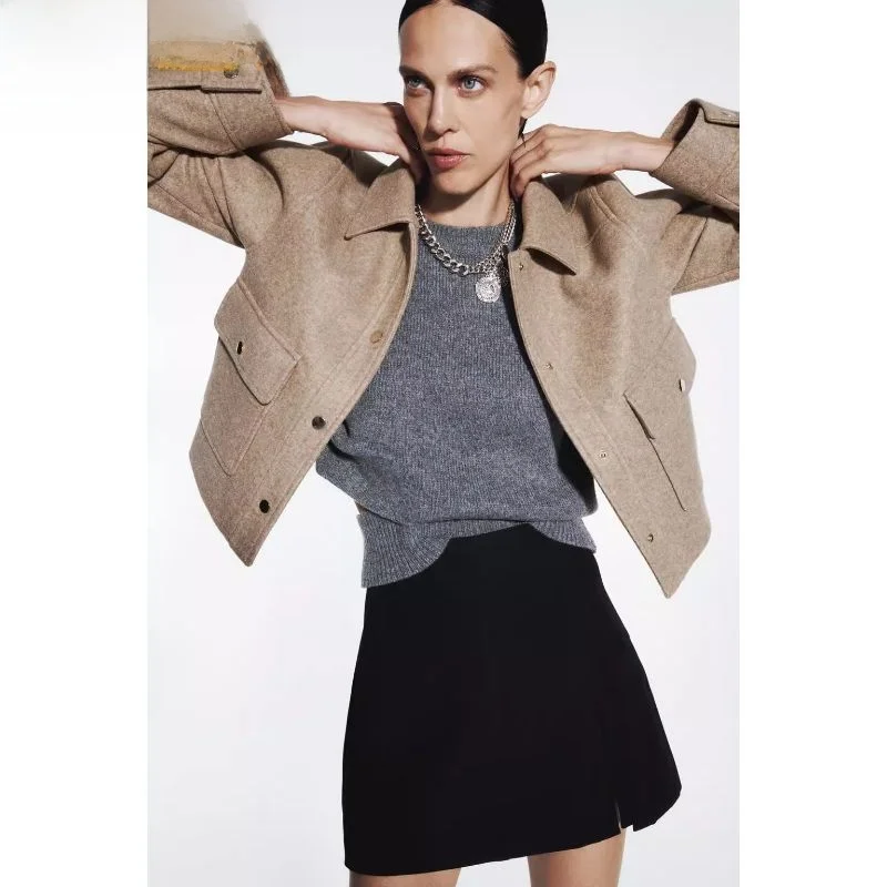 Новое осеннее поступление, женская модная мягкая ор джет, универсальная верхняя одежда свободного покроя, повседневная дизайнерская одежда с боковыми сторонами
Новое осеннее поступление, женская модная мягкая ор джет, универсальная верхняя одежда свободного покроя, повседневная дизайнерская одежда с боковыми сторонами