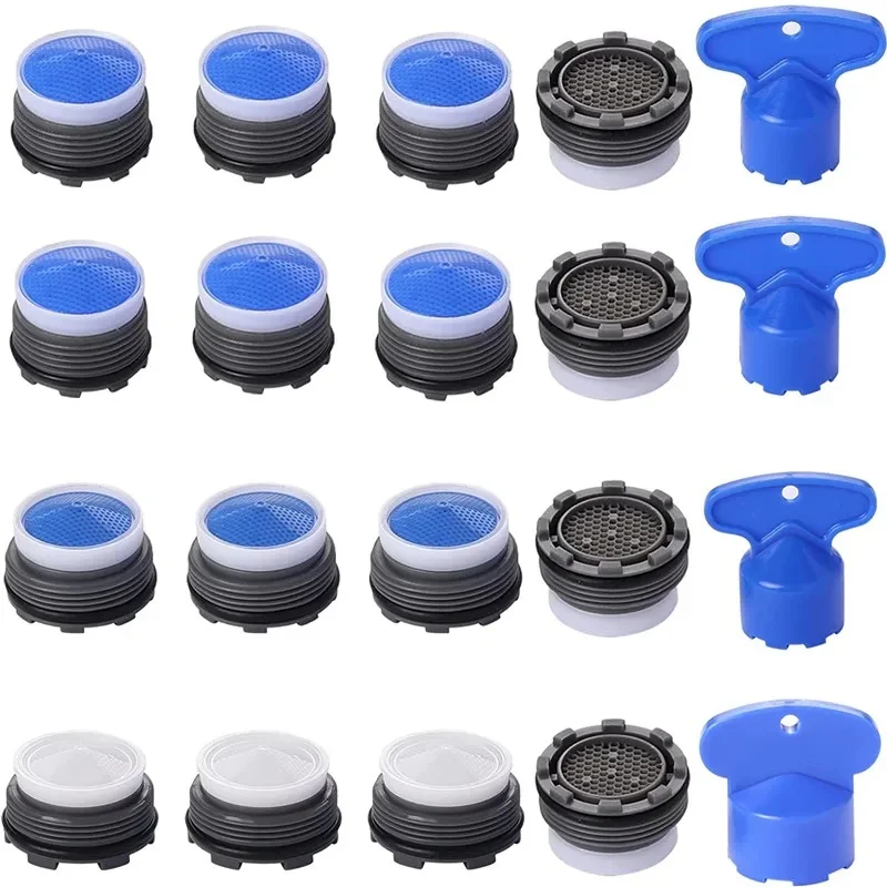 20 Pcs Faucet Aerator Replacement for Cache Aerators and Faucet Aerator Key Removal Tool Tap Aerators Flow Restrictor
20 Pcs Faucet Aerator Replacement for Cache Aerators and Faucet Aerator Key Removal Tool Tap Aerators Flow Restrictor