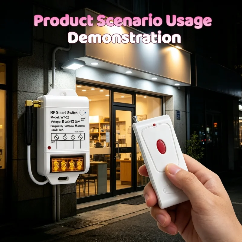 433MHz RF Remote Control Switch 1-CH AC220V Repeater for Lighting Electric Heating Ovens And Other Home Appliance Controls