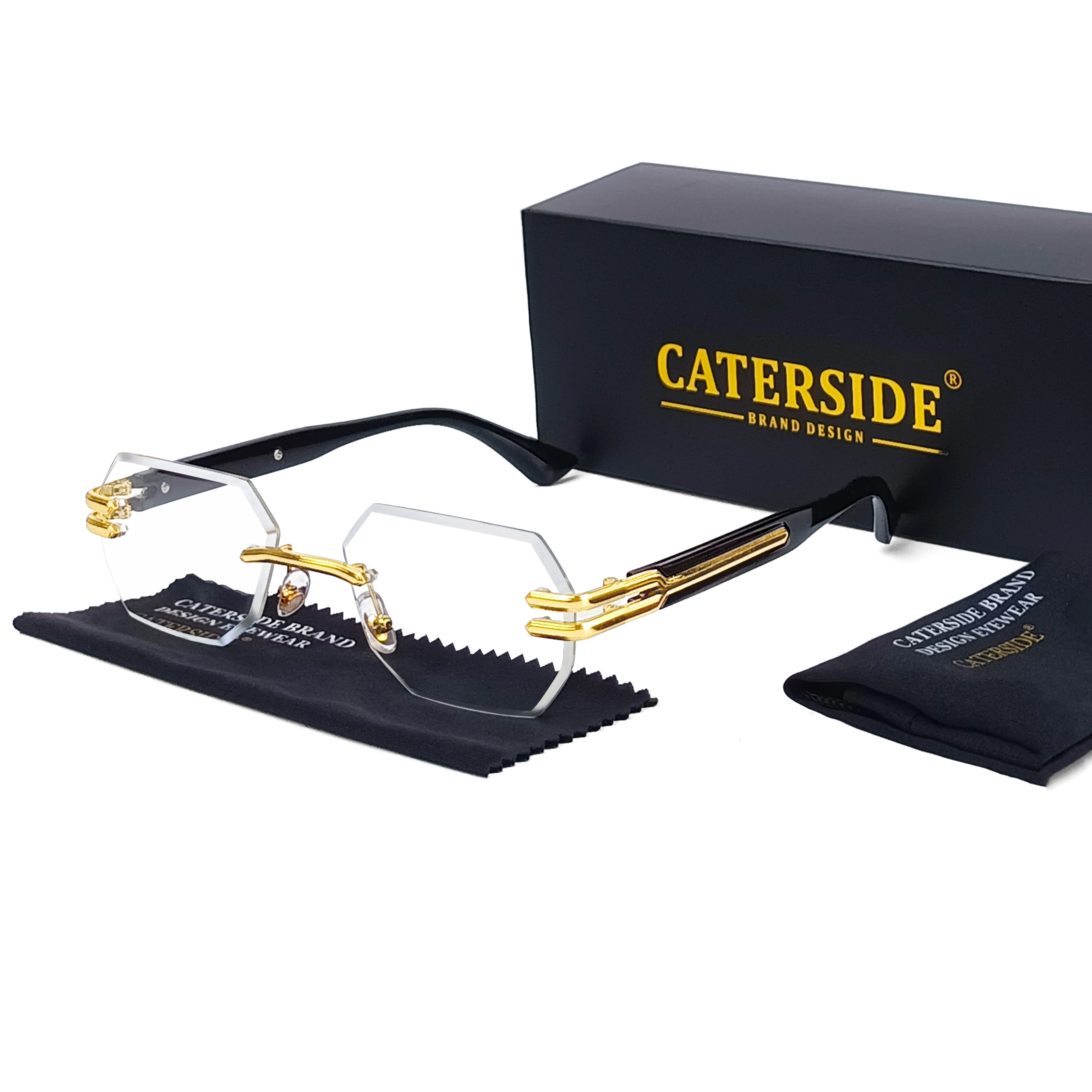 Caterside Retro Frameless Sunglasses Men Polygonal Metal Frame Women Sun Glasses Business Outdoor Travel Gift Box Summer Style
Caterside Retro Frameless Sunglasses Men Polygonal Metal Frame Women Sun Glasses Business Outdoor Travel Gift Box Summer Style