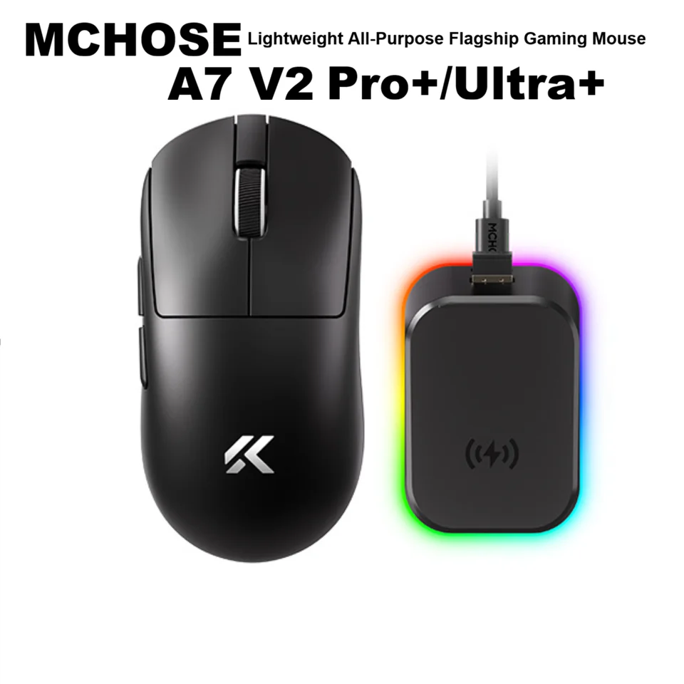 MCHOSE A7 V2 Ultra+ Pro+ Беспроводная игровая мышь с тремя режимами, двойная, 8K, 500 мАч, легкая, 42000 точек на дюйм, PAW3950 Ti, эргономичная мышь для киберспорта
MCHOSE A7 V2 Ultra+ Pro+ Беспроводная игровая мышь с тремя режимами, двойная, 8K, 500 мАч, легкая, 42000 точек на дюйм, PAW3950 Ti, эргономичная мышь для киберспорта