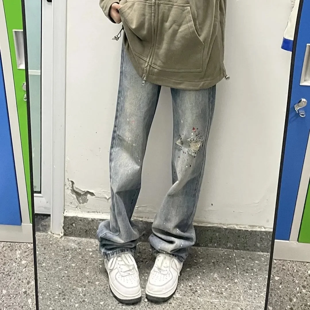 Женские джинсы для женщин с высокой талией и принтом тай-дай, отбеленные, нерегулярный дизайн, градиент, разноцветные женские джинсовые брюки 
Женские джинсы для женщин с высокой талией и принтом тай-дай, отбеленные, нерегулярный дизайн, градиент, разноцветные женские джинсовые брюки