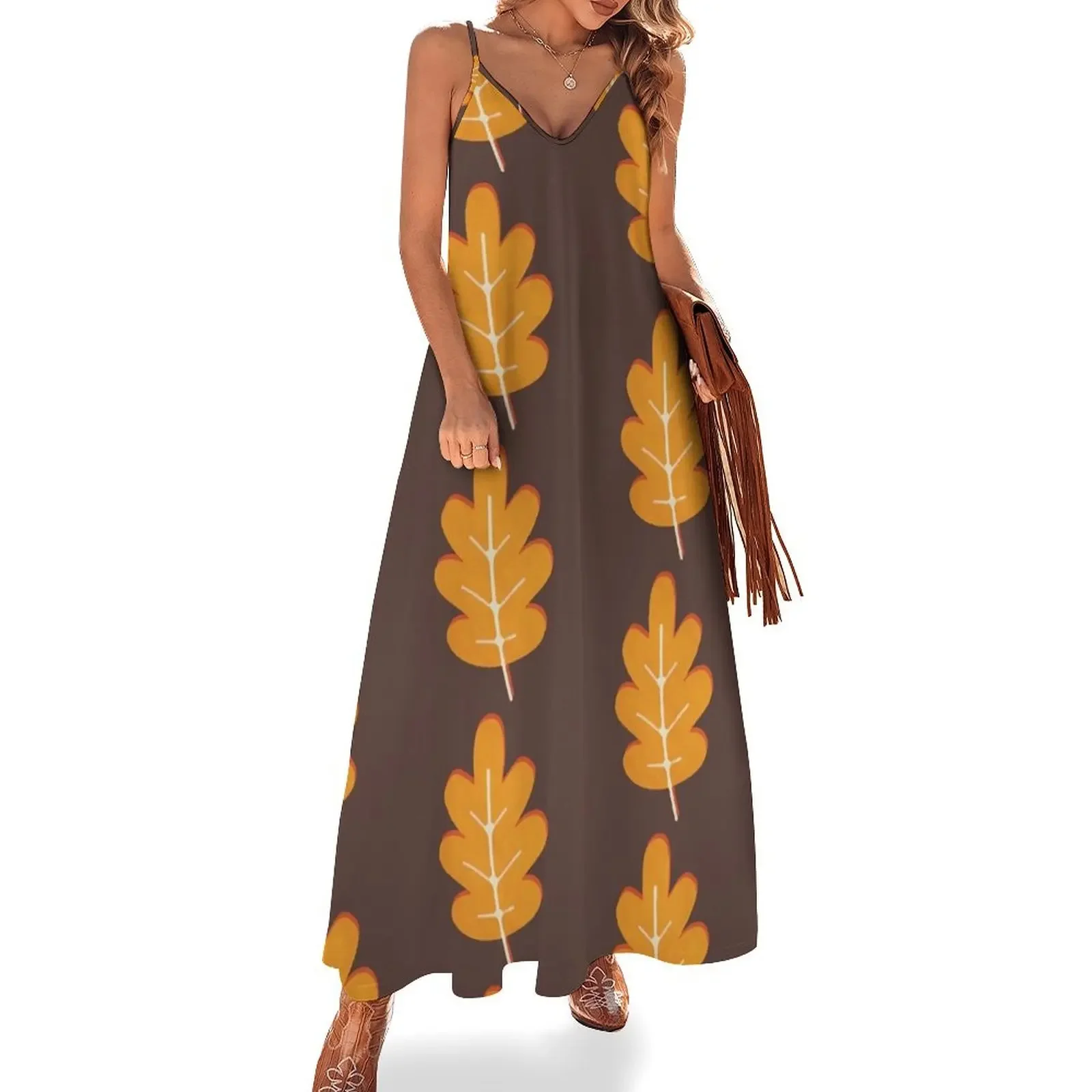 Oak leaf design Sleeveless Dress chic and elegant evening dress wedding guest dress 2025 summer women's suit dresses for women
Oak leaf design Sleeveless Dress chic and elegant evening dress wedding guest dress 2025 summer women's suit dresses for women