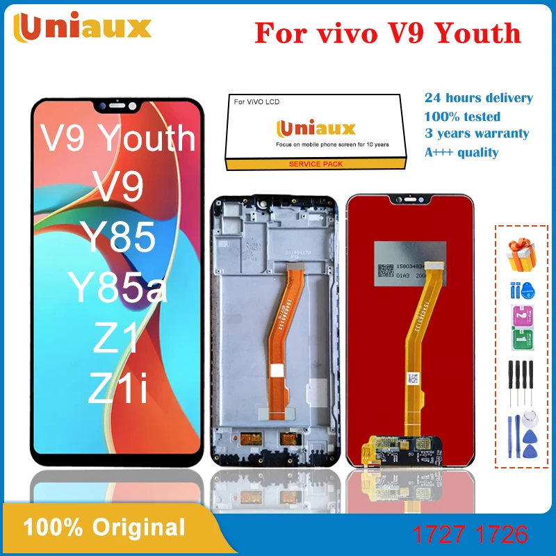 6,3 "оригинальный для VIVO Y85 / V9 Youth ЖК-дисплей с сенсорным экраном и дигитайзером в сборе для VIVO V9 17231726 с заменой рамки
6,3 "оригинальный для VIVO Y85 / V9 Youth ЖК-дисплей с сенсорным экраном и дигитайзером в сборе для VIVO V9 17231726 с заменой рамки