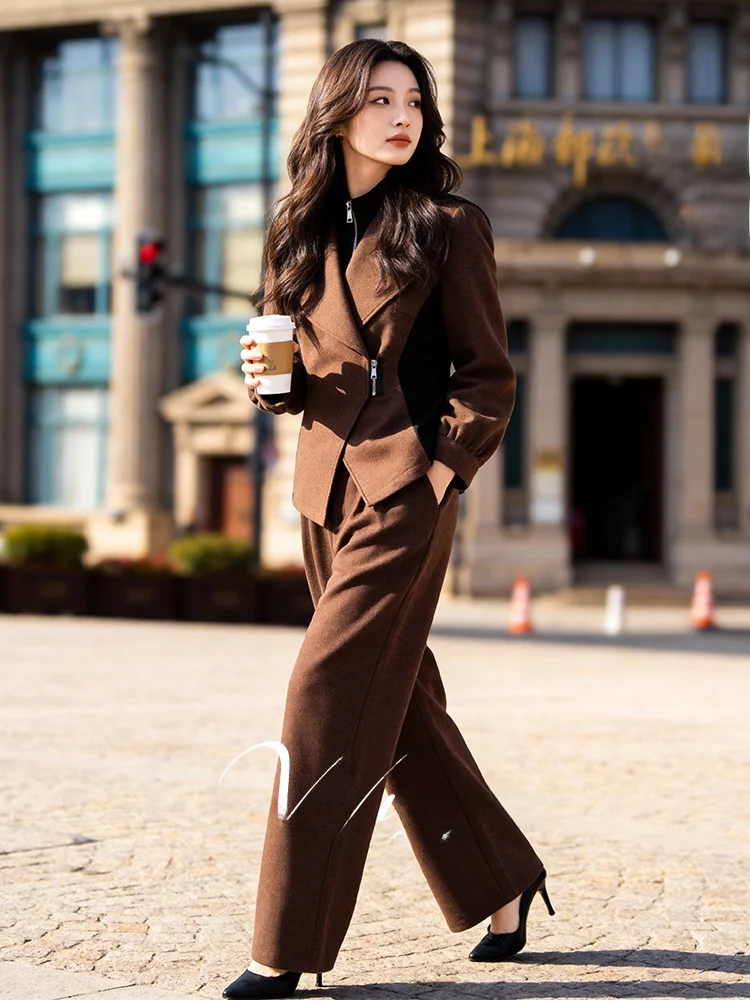 Faionable plus Size Women's Suit Set Spring 2026 Ele High-End Feel Asymmetrical Jaet Wide Leg Pants Commute Sle
Faionable plus Size Women's Suit Set Spring 2026 Ele High-End Feel Asymmetrical Jaet Wide Leg Pants Commute Sle