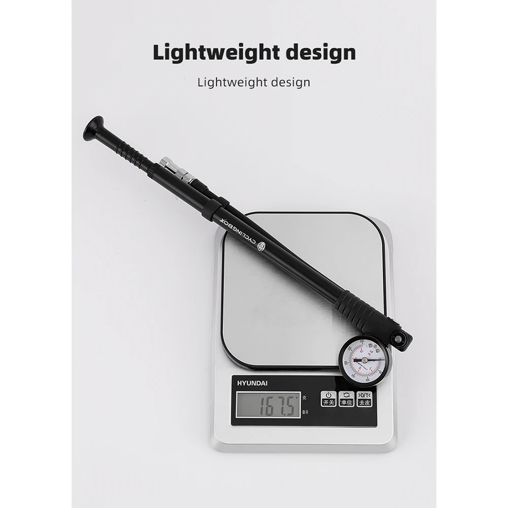 Bicycle Pump High-pressure Air Shock Pump for Fork Rear Suspension Cycling Air Inflator Road Bike Fork
Bicycle Pump High-pressure Air Shock Pump for Fork Rear Suspension Cycling Air Inflator Road Bike Fork