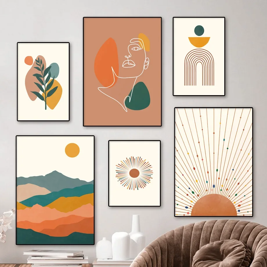 Girl Face Mountain Sun Plant Abstract Geometric Art Canvas Painting Nordic Posters And Print Wall Pictures For Living Room Decor
Girl Face Mountain Sun Plant Abstract Geometric Art Canvas Painting Nordic Posters And Print Wall Pictures For Living Room Decor