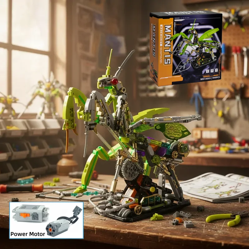 Набор из 999 деталей: Техническая механическая модель богомола с подсветкой, конструктор из строительных блоков, модель насекомого, игрушка для сборки, подарок на день рождения
Набор из 999 деталей: Техническая механическая модель богомола с подсветкой, конструктор из строительных блоков, модель насекомого, игрушка для сборки, подарок на день рождения