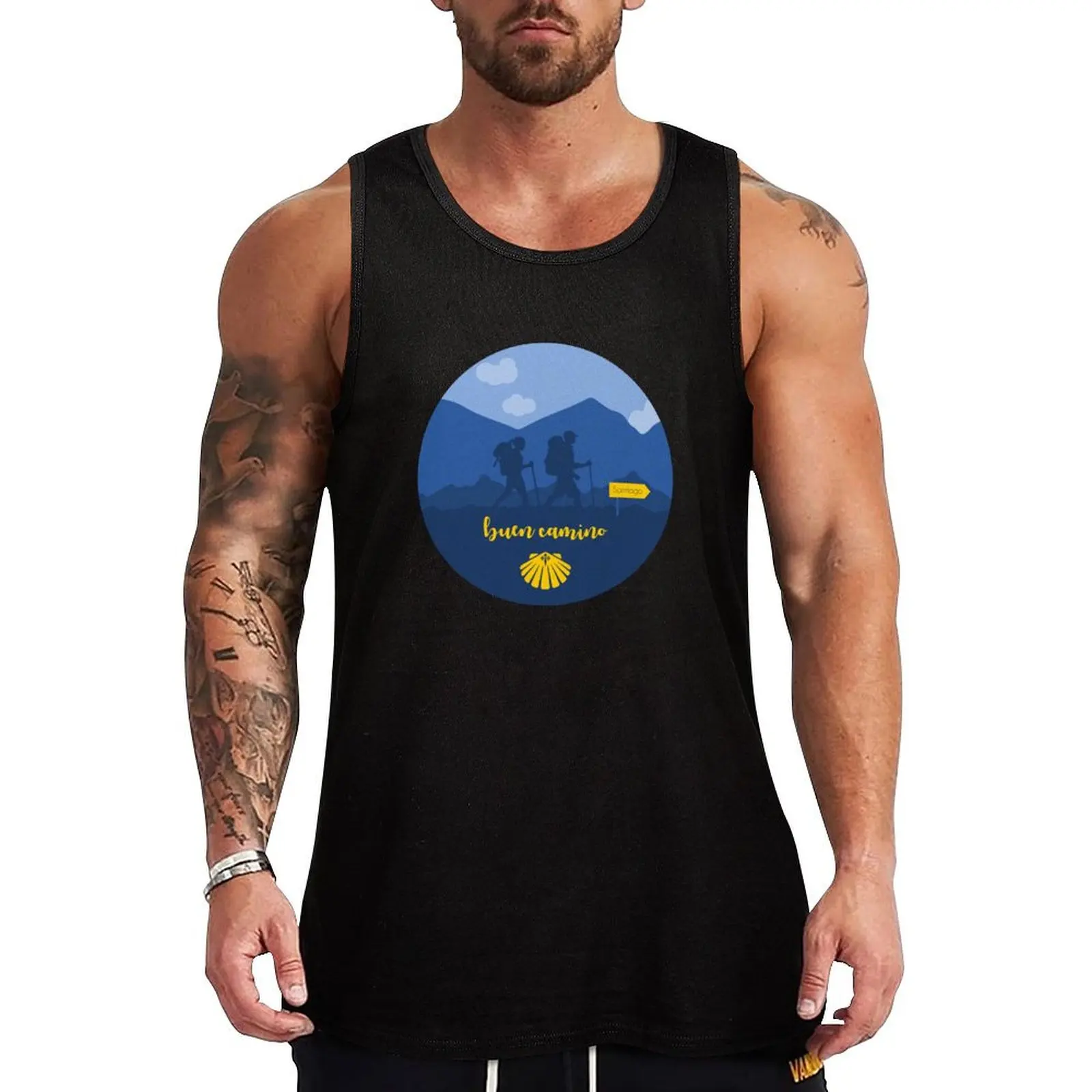 Buen Camino Santiago de Compostela Tank Top Man gym clothes Clothing Men's summer clothes 2025
Buen Camino Santiago de Compostela Tank Top Man gym clothes Clothing Men's summer clothes 2025