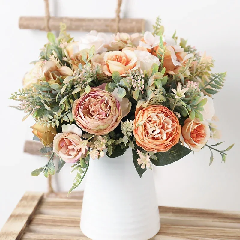 DociDaci Autumn White Silk Artificial Roses Flowers Wedding Home Decoration High Quality Bouquet Luxury Fake Floral Arrangement
DociDaci Autumn White Silk Artificial Roses Flowers Wedding Home Decoration High Quality Bouquet Luxury Fake Floral Arrangement