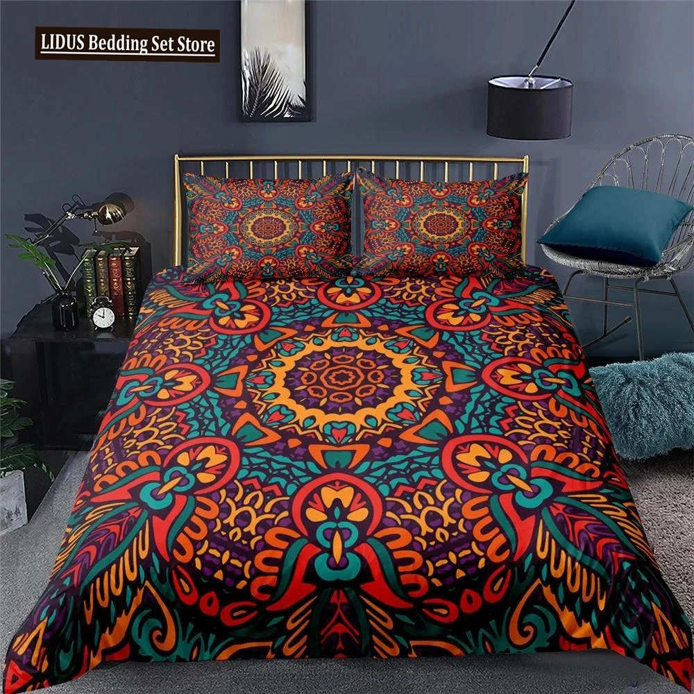 Ethnic Bohemian Mandala Duvet Cover King Queen European Flowers Vintage Bedding Set Geometric Retro Style Polyester Quilt Cover
Ethnic Bohemian Mandala Duvet Cover King Queen European Flowers Vintage Bedding Set Geometric Retro Style Polyester Quilt Cover