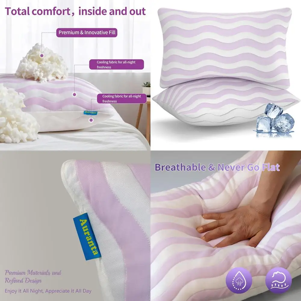 Комплект подушек King Size с охлаждающим эффектом из пены с эффектом памяти – поддержка из измельченной пены для сна на боку и спине, средней жесткости, с моющимся чехлом, цвет малиновый
Комплект подушек King Size с охлаждающим эффектом из пены с эффектом памяти – поддержка из измельченной пены для сна на боку и спине, средней жесткости, с моющимся чехлом, цвет малиновый