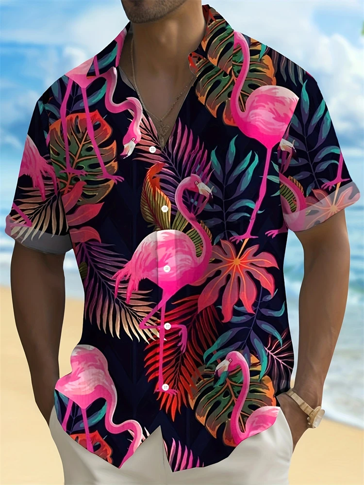 2025 New Firebird Print Men's Casual Short-sleeved Hawaiian Shirt Mens Shirt Summer Vacation Top Large-sized Lapel Short-sleeved
2025 New Firebird Print Men's Casual Short-sleeved Hawaiian Shirt Mens Shirt Summer Vacation Top Large-sized Lapel Short-sleeved