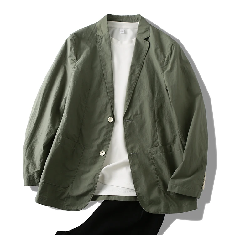 Luxury Men's Business Casual Single-breasted Jacket Quick-dry Fabric Spring Summer Good Goods round Hemline No Slits
Luxury Men's Business Casual Single-breasted Jacket Quick-dry Fabric Spring Summer Good Goods round Hemline No Slits