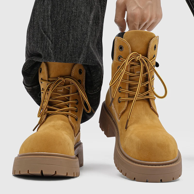 Ботинки Briti Sle ort, желтые высокие кеды Thi Bot, мотоциклетные повседневные винтажные рабочие ботинки, мужские ботинки
Ботинки Briti Sle ort, желтые высокие кеды Thi Bot, мотоциклетные повседневные винтажные рабочие ботинки, мужские ботинки