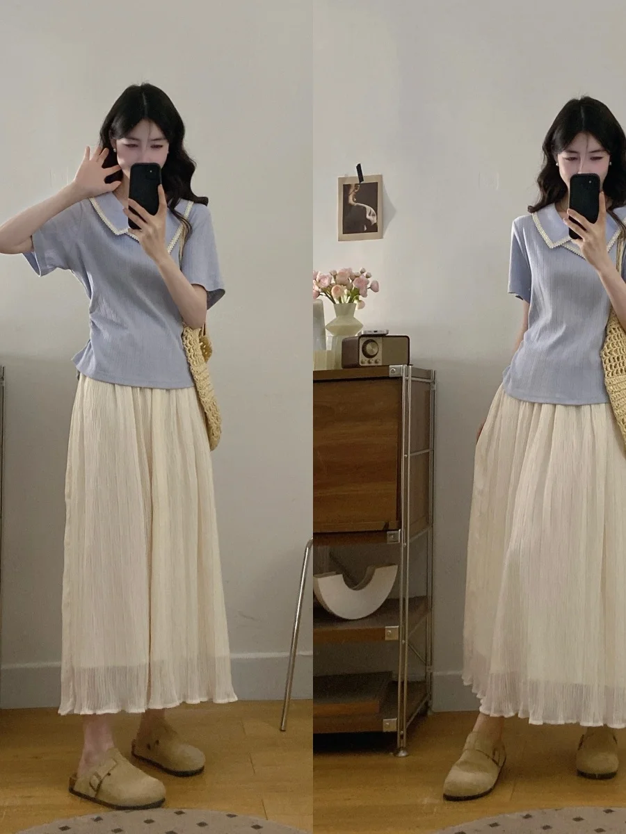 plus Size Fashionable Simple Neck Short Sleeve Long A-Line Skirt Slimming Top Belly Covering Long A-Line Half Body Skirt
plus Size Fashionable Simple Neck Short Sleeve Long A-Line Skirt Slimming Top Belly Covering Long A-Line Half Body Skirt