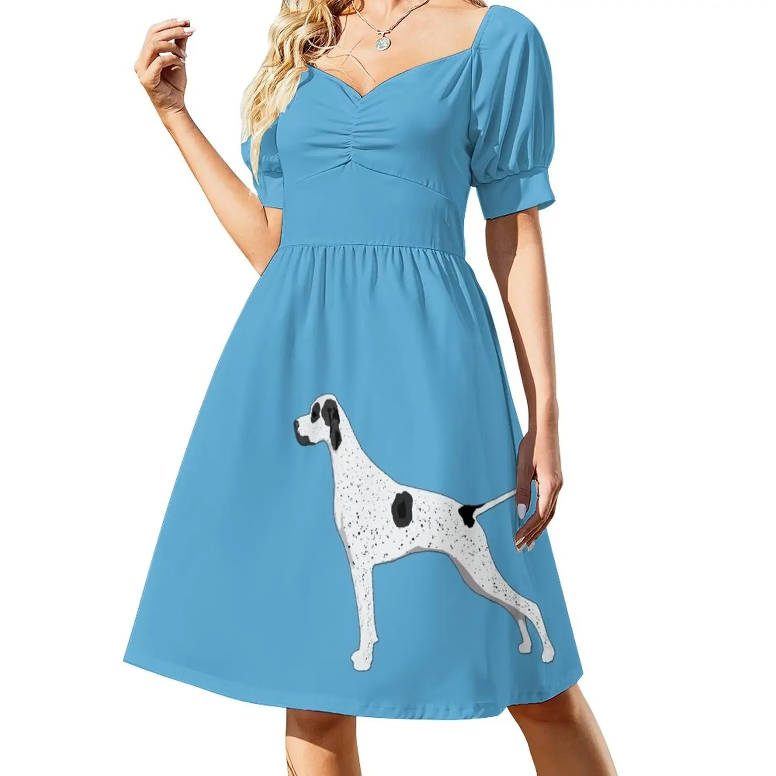 Realistic English pointer black and white silhouette Short-Sleeved Dress evening dress ladies birthday dresses for women
Realistic English pointer black and white silhouette Short-Sleeved Dress evening dress ladies birthday dresses for women