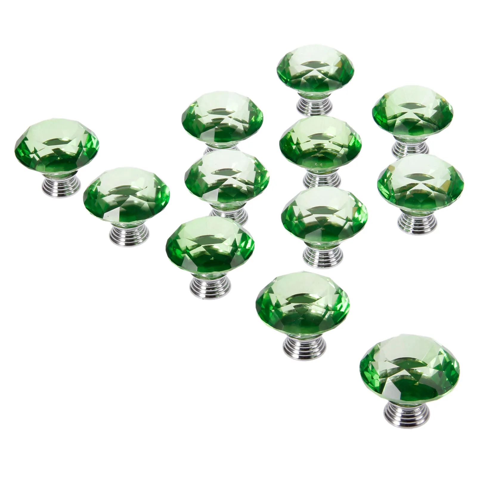 12PCS 40mm Green Strong Diamond Shape Design Crystal Glass Furniture Knobs With Screws For Wardrobe Kitchen Cupboard Cabinet
12PCS 40mm Green Strong Diamond Shape Design Crystal Glass Furniture Knobs With Screws For Wardrobe Kitchen Cupboard Cabinet