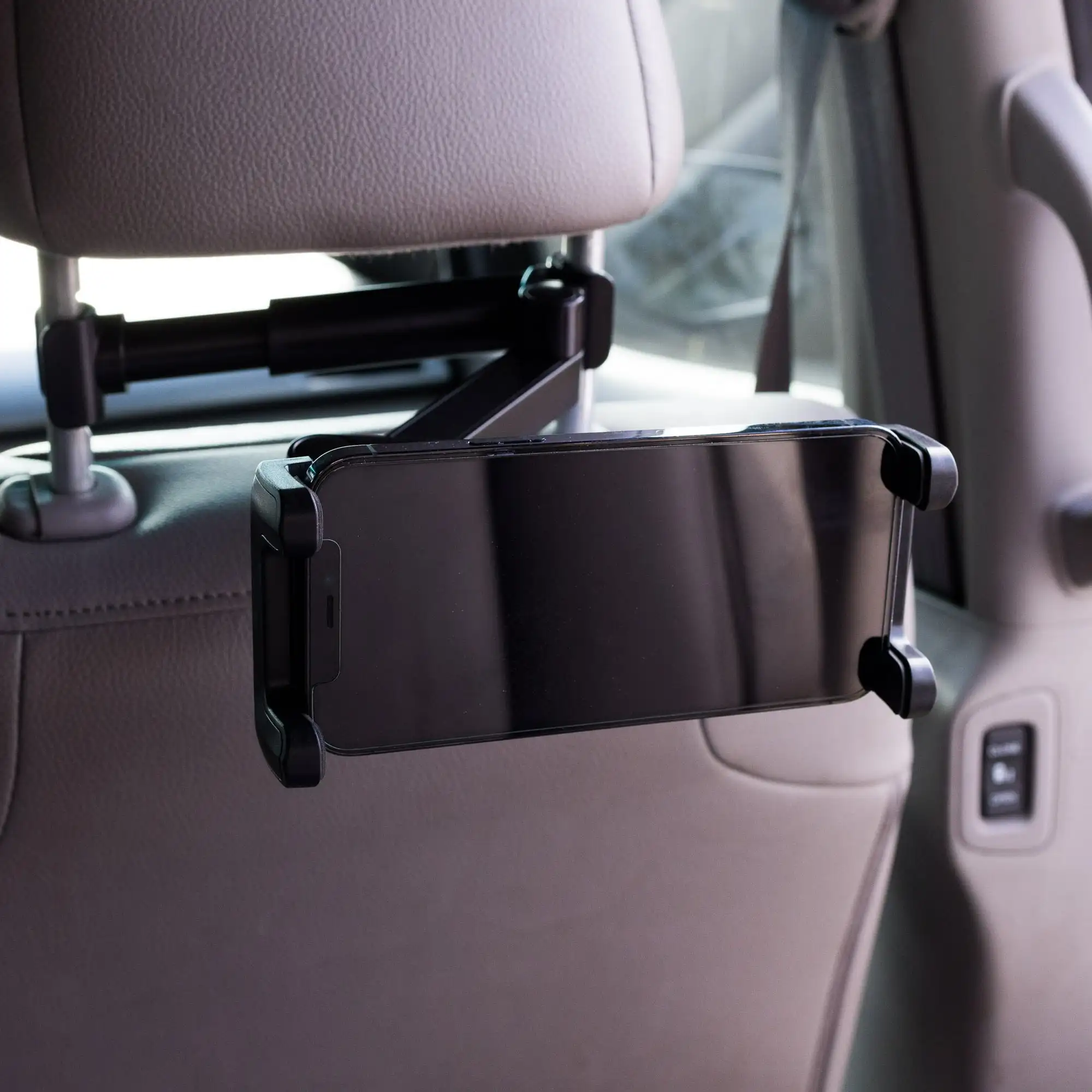 Pivoting Tablet & Phone Holder, Headrest Mount, Black, Automotive Interior Accessories, Universal
Pivoting Tablet & Phone Holder, Headrest Mount, Black, Automotive Interior Accessories, Universal