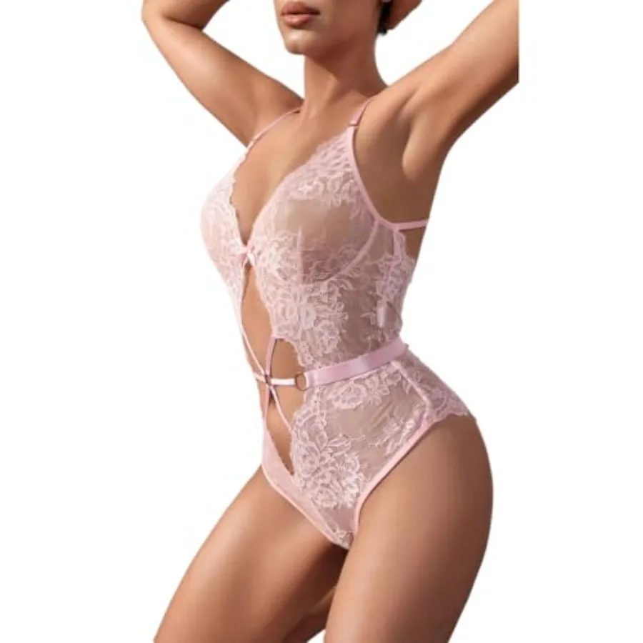 Sexy Lingerie for Women Lace Cut Out Teddy Bodysuit Deep V Criss Cross One Pcs Lingerie
Sexy Lingerie for Women Lace Cut Out Teddy Bodysuit Deep V Criss Cross One Pcs Lingerie