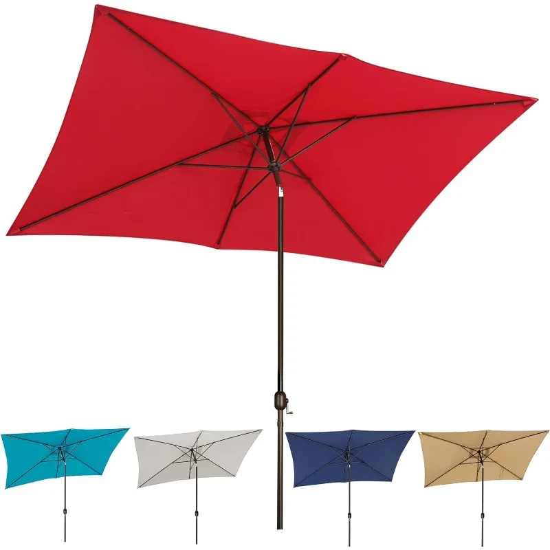 10' Rectangular Patio Umbrella Outdoor Market Table Umbrella with Push Button Tilt and Crank
10' Rectangular Patio Umbrella Outdoor Market Table Umbrella with Push Button Tilt and Crank