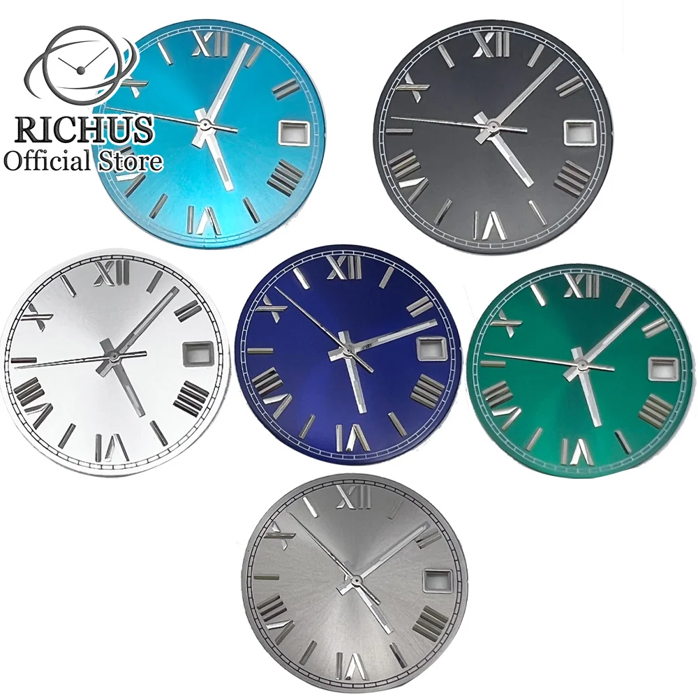Стерильный циферблат часов RICHUS 28,5 мм, черный, синий, зеленый, белый, со стрелками, подходит для механизма NH35
Стерильный циферблат часов RICHUS 28,5 мм, черный, синий, зеленый, белый, со стрелками, подходит для механизма NH35