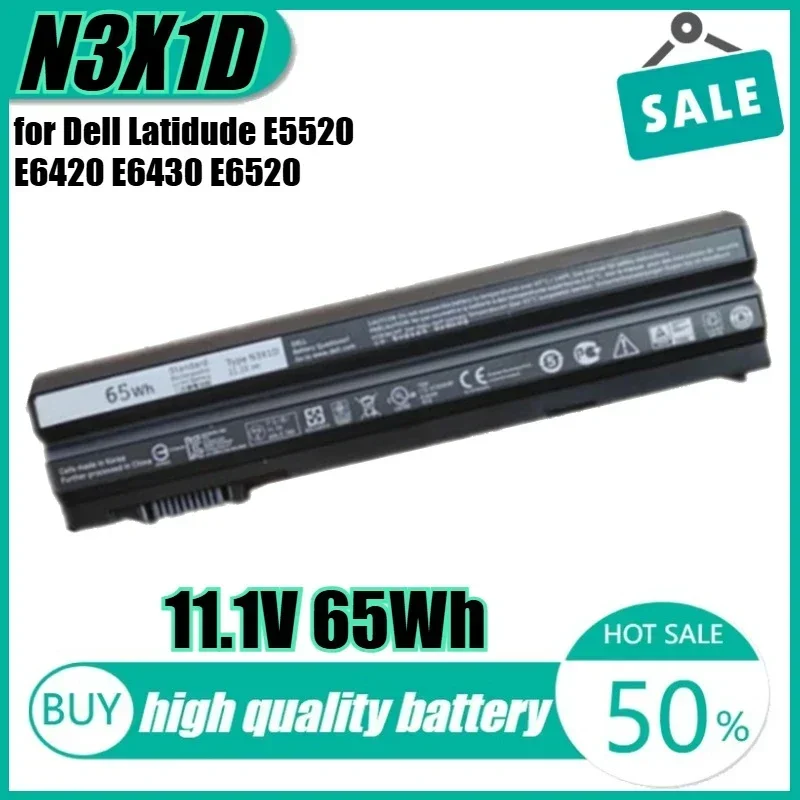 11.1V 65Wh N3X1D Laptop Battery for Dell Latidude E5520 E6420 E6430 E6520 E6540 E6530 Precision M280 T54FJ
11.1V 65Wh N3X1D Laptop Battery for Dell Latidude E5520 E6420 E6430 E6520 E6540 E6530 Precision M280 T54FJ