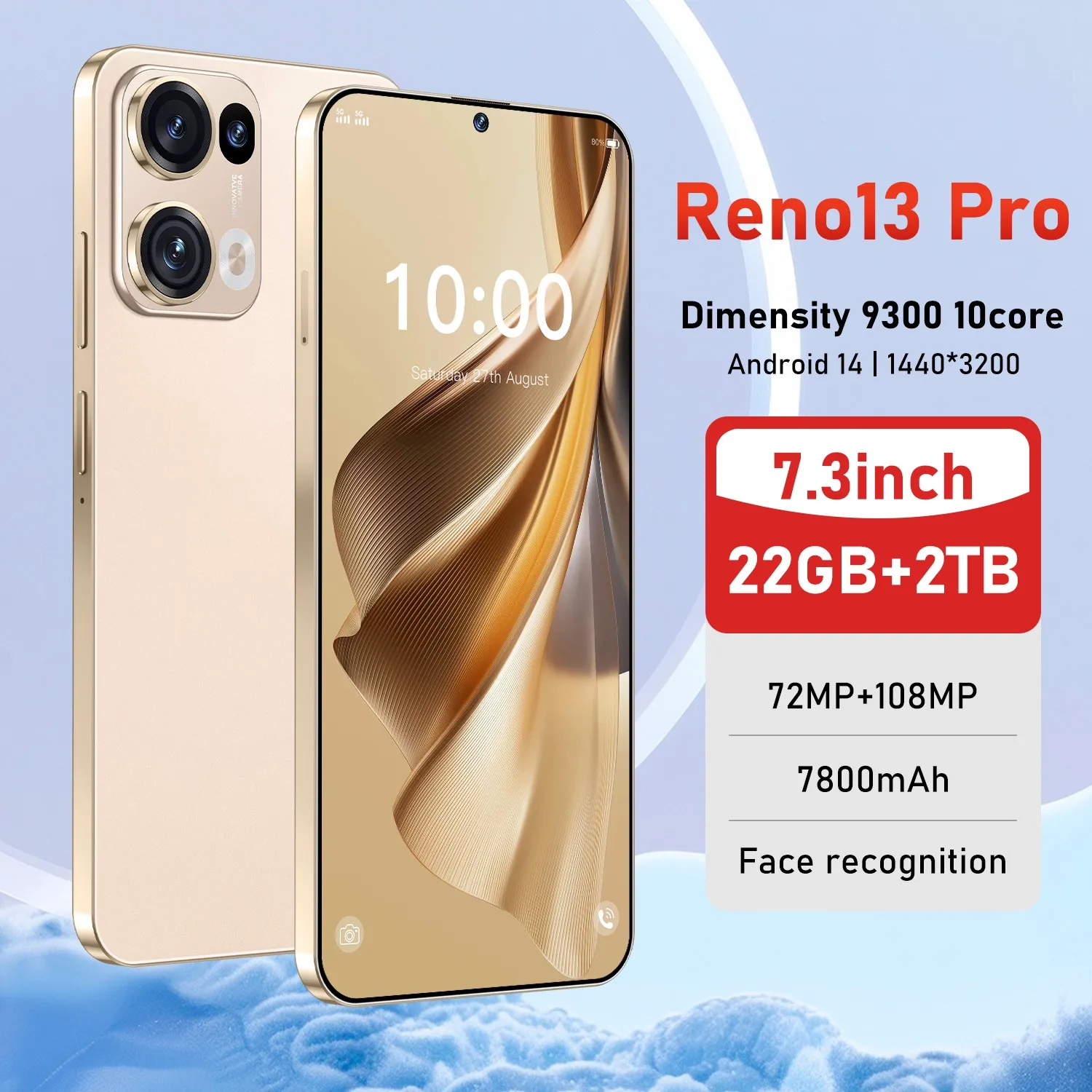 HOT 2025 new Reno 13 Pro original intelligent 5G dual card dual standby Android 14 system global version 108MP 8000mAh battery
HOT 2025 new Reno 13 Pro original intelligent 5G dual card dual standby Android 14 system global version 108MP 8000mAh battery