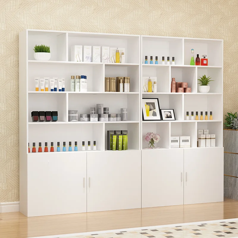 Cosmetics display cabinet simple modern nail art cabinet beauty salon product shelf wig placement cabinet factory
Cosmetics display cabinet simple modern nail art cabinet beauty salon product shelf wig placement cabinet factory