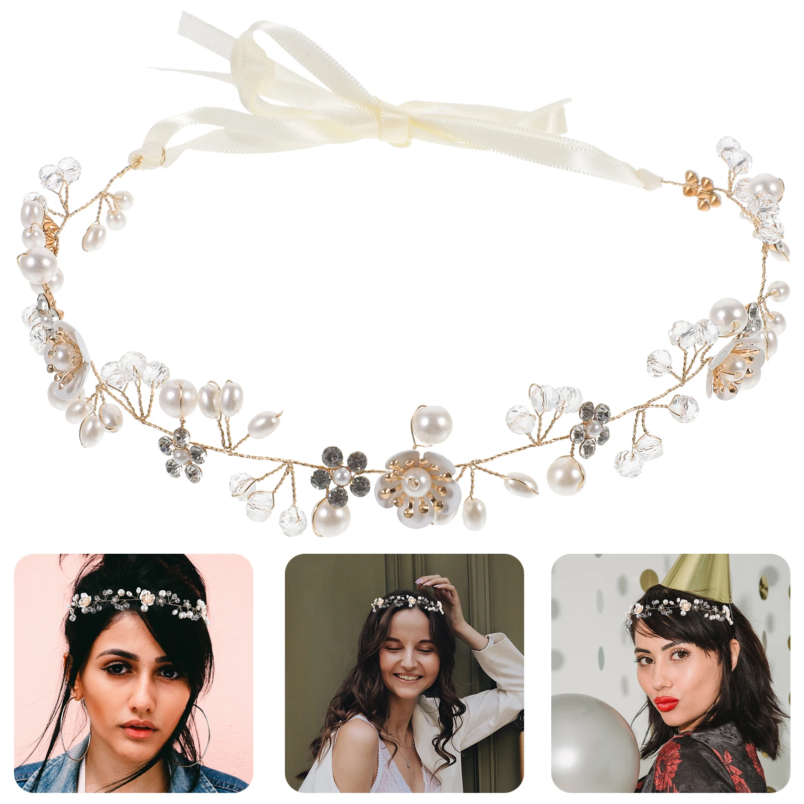 3 Pcs Wedding Headdress Hair Strap Headbands Bridal Accessories for Women Flower Bridesmaid
3 Pcs Wedding Headdress Hair Strap Headbands Bridal Accessories for Women Flower Bridesmaid